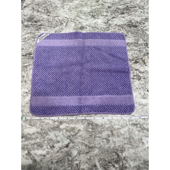 Fieldcrest Purple Cloth Cotton Fringe Towels 3 Piece Set Hand Bath MCM Vintage - Picture 3 of 16